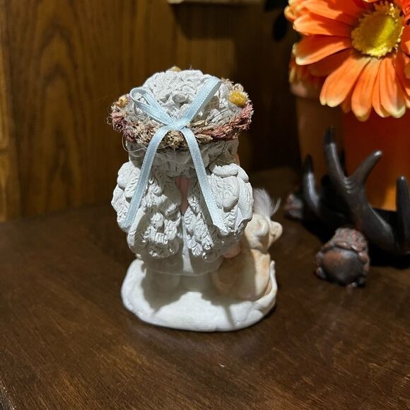 vintage '93 Dreamsicles figurine, girl cherub with pie & cat “now give thanks “ - Picture 5 of 9